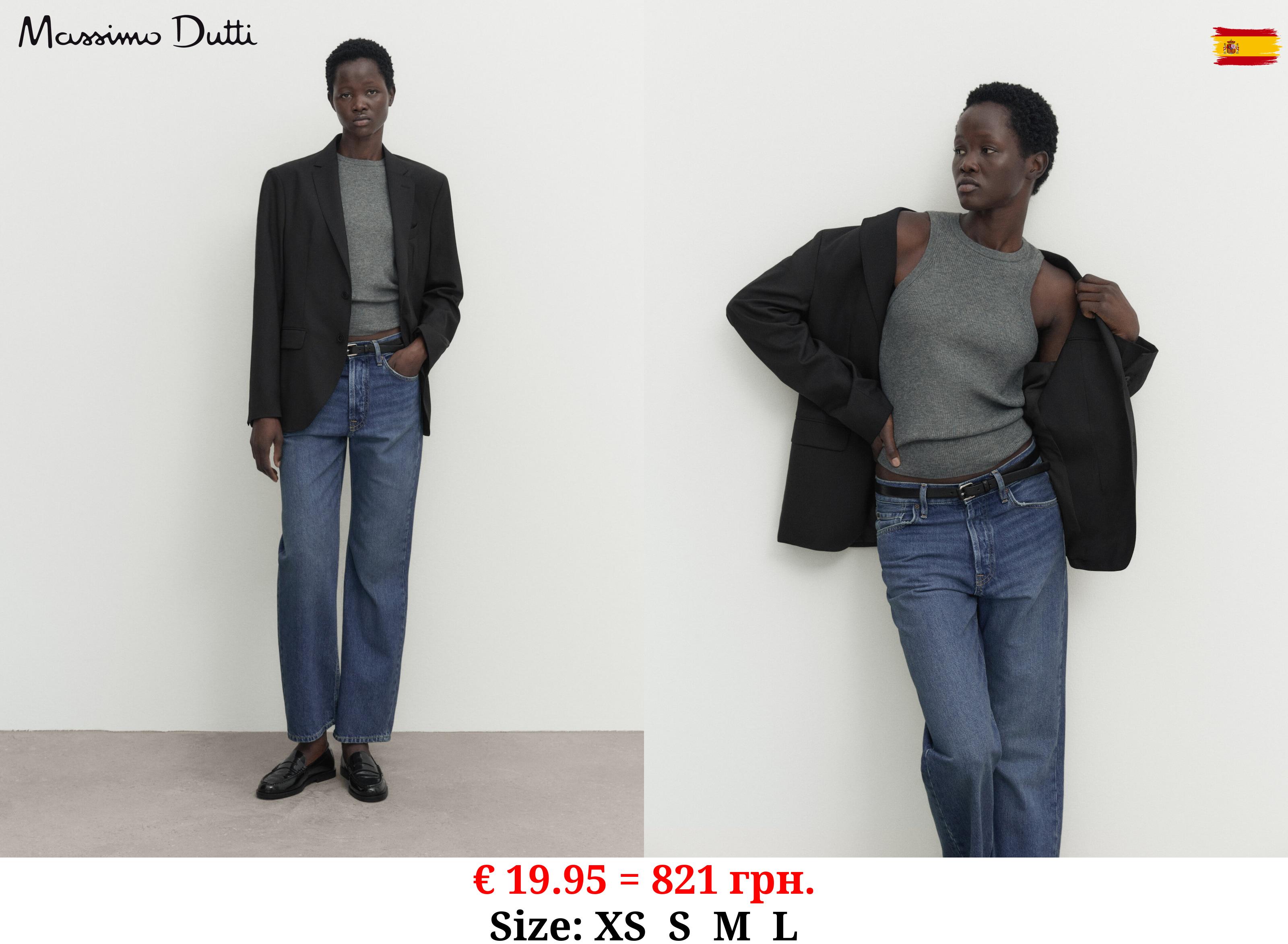 Ribbed wool and cashmere blend top MEDIUM GREY