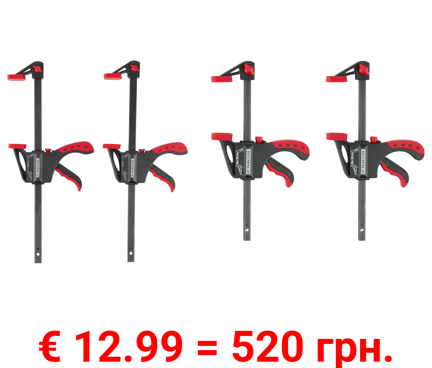 PARKSIDE® Schnellspannzwingen-Sets, mit ergonomischen Griffen