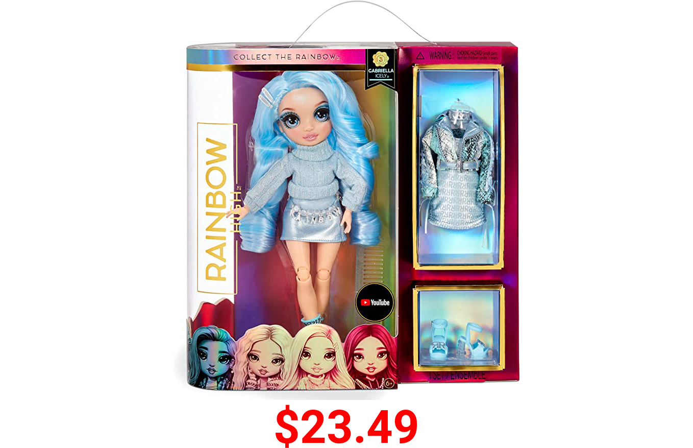 Rainbow High Series 3 Gabriella Icely Fashion Doll – Ice (Light Blue) with 2 Designer Outfits to Mix & Match with Accessories, Gift for Kids and Collectors, Toys for Kids Ages 6 7 8+ to 12 Years Old