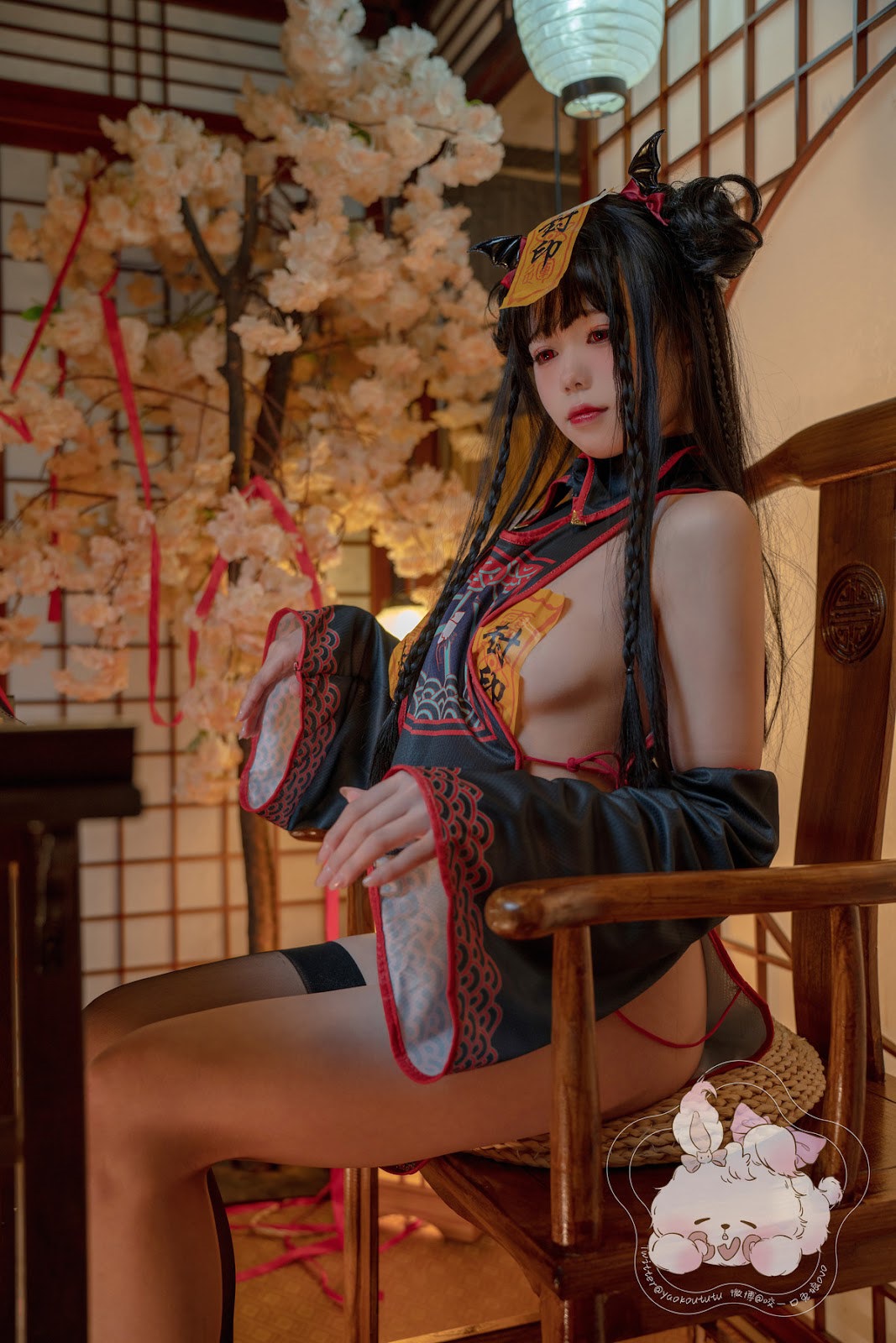 Cosplay 黏黏团子兔 僵尸蹲蹲 18