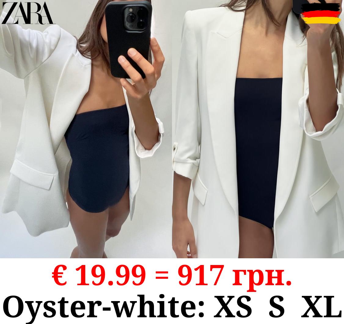 BLAZER WITH ROLLED-UP SLEEVES