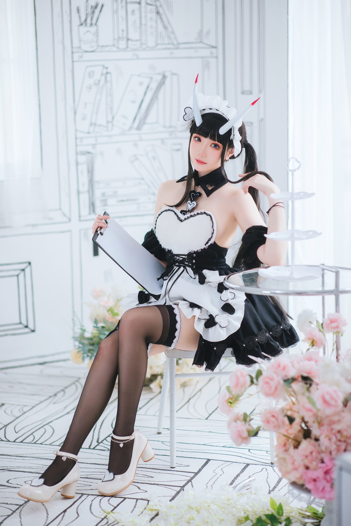 Cosplay 瓜希酱 能代女仆 3