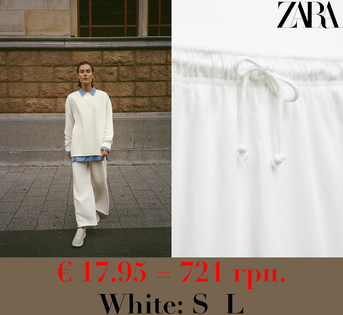 FADED-EFFECT PLUSH TROUSERS