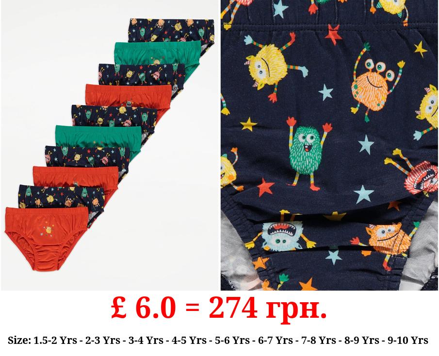 Bright Monster Briefs 10 Pack