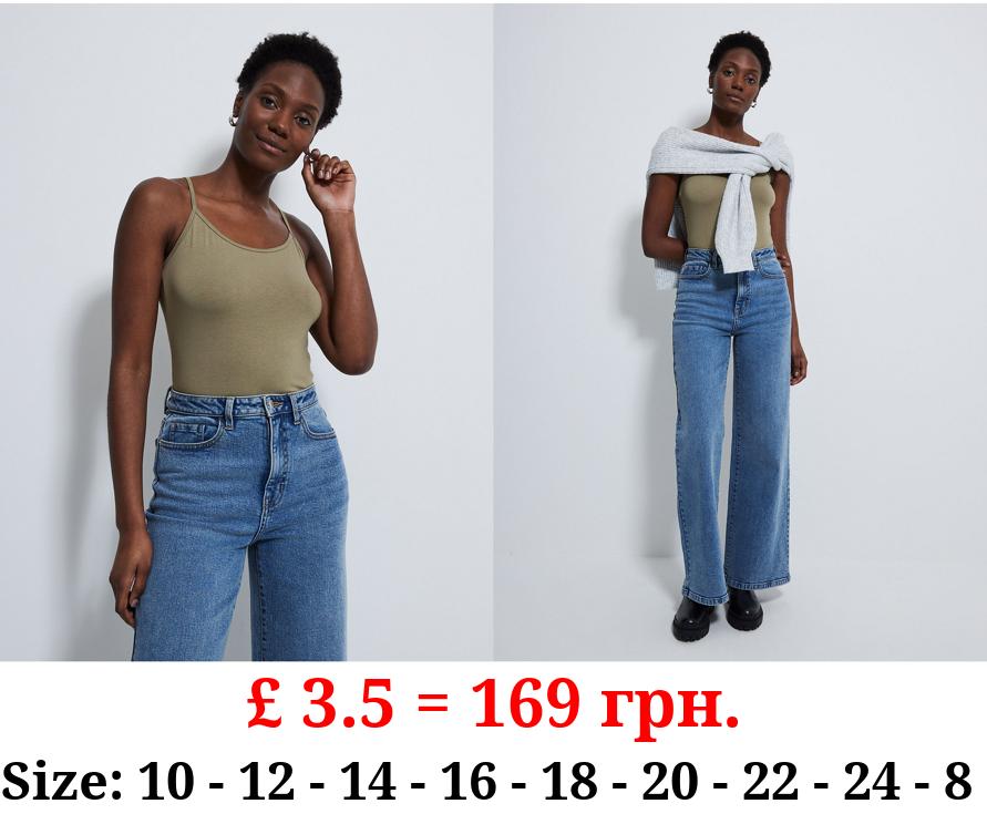 Khaki Fitted Cami Top