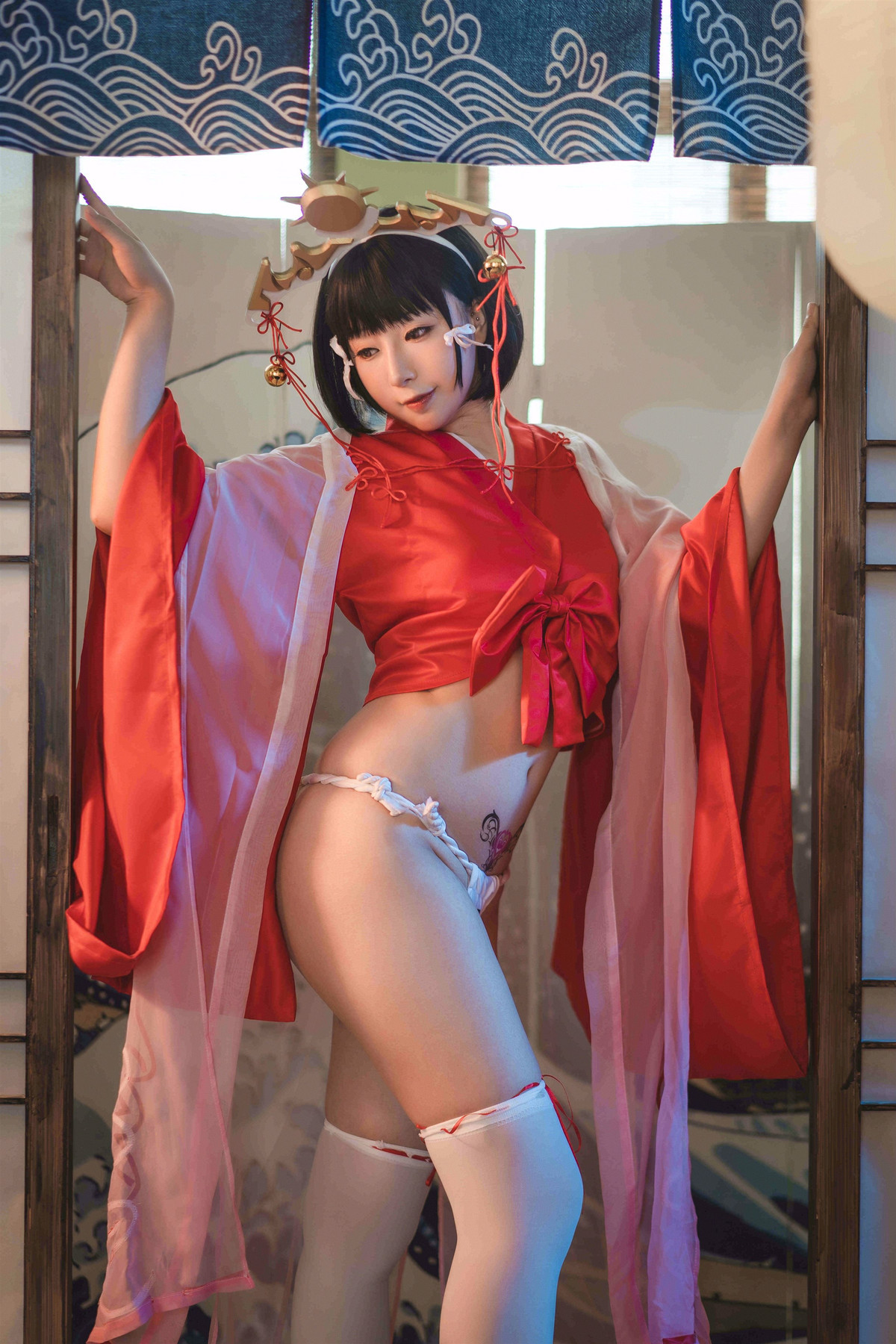 Cosplay 小容仔咕咕咕 黑兽巫女辉夜 2