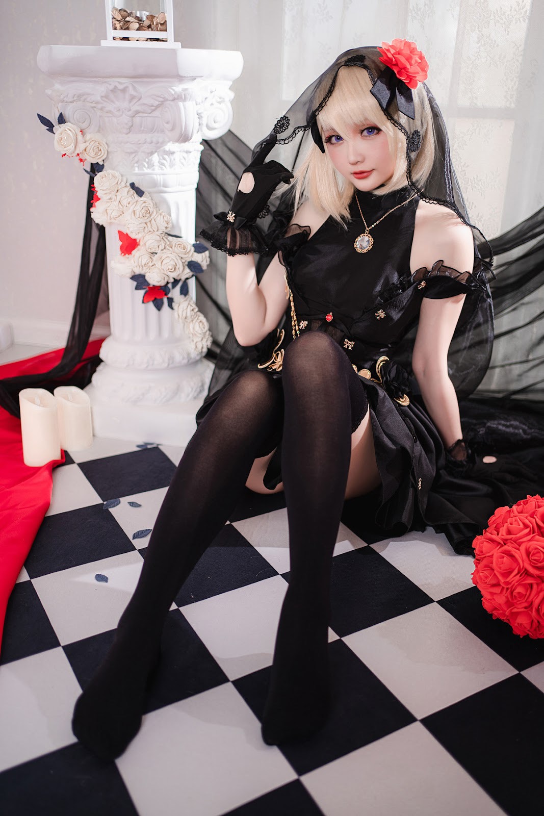 Cosplay 星之迟迟Hoshilily Z23婚纱 16