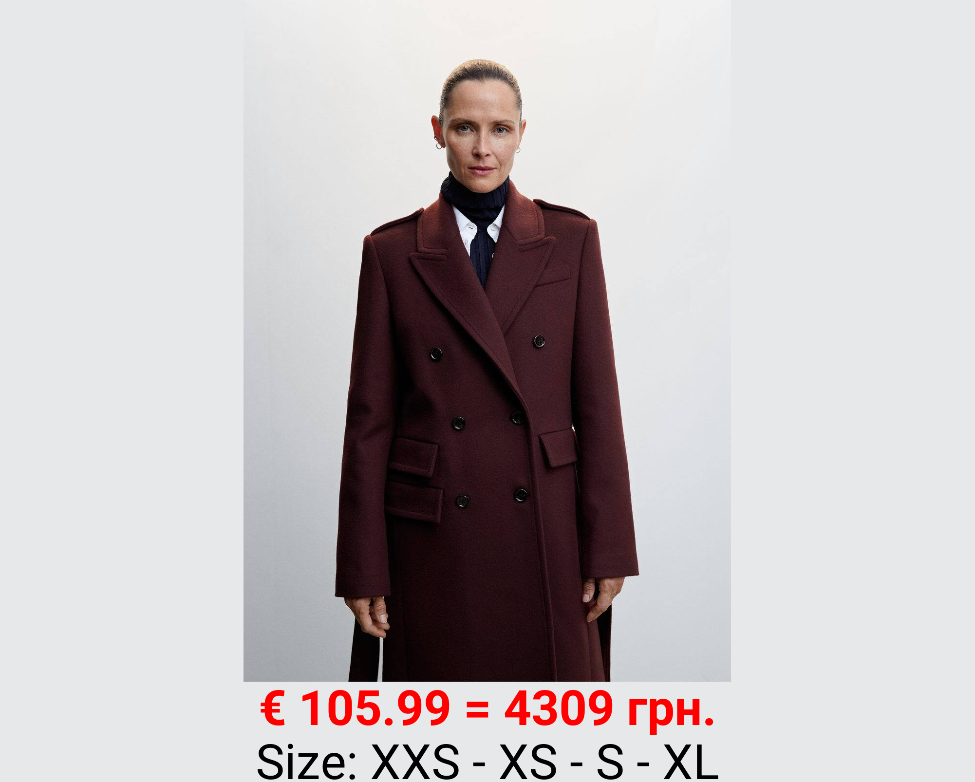 Abrigo tailored lana virgen