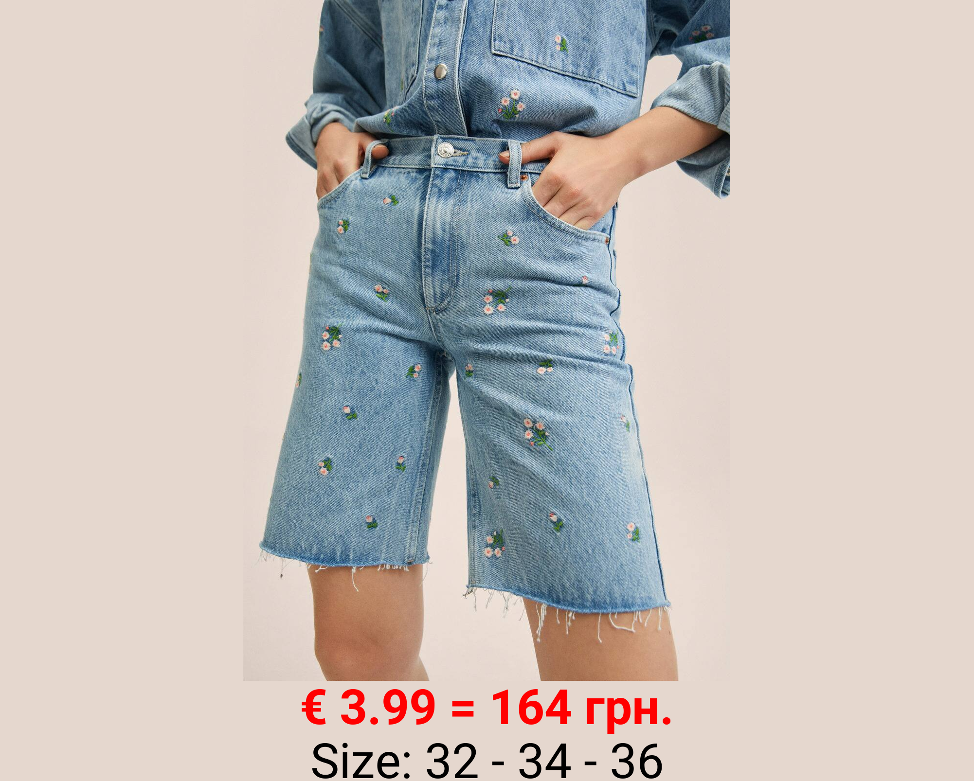 Bermudas denim estampadas