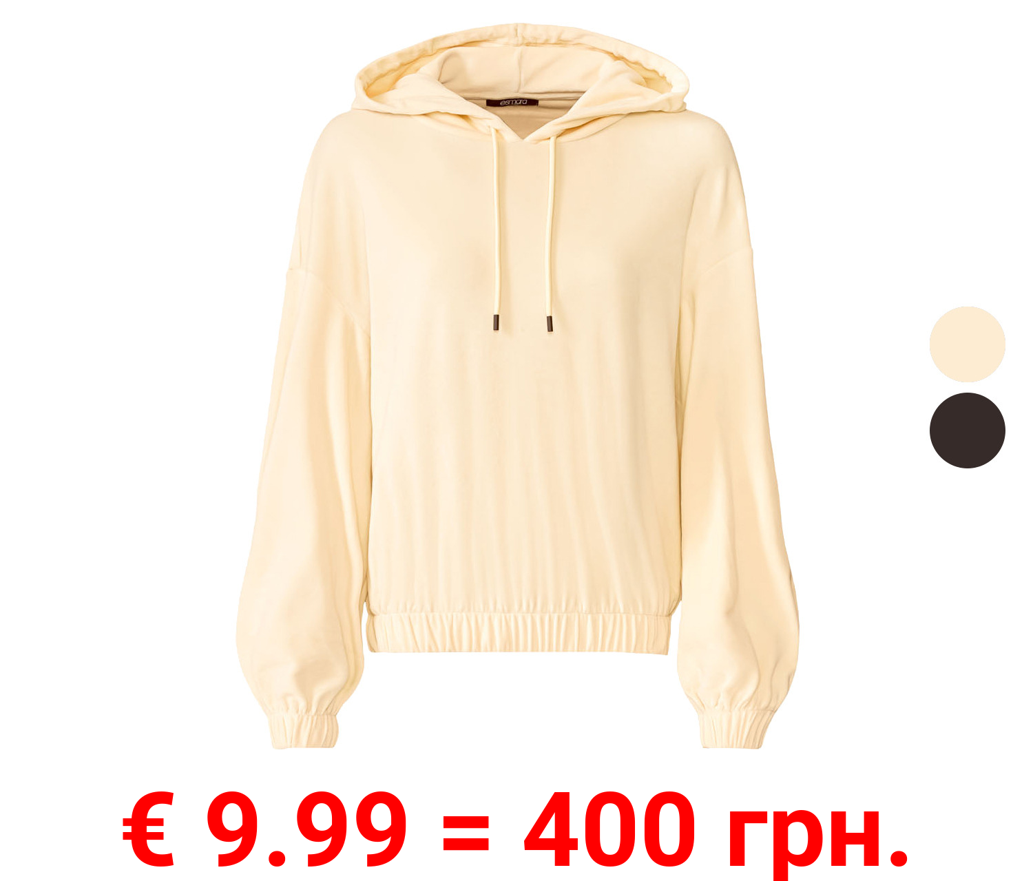 esmara® Damen Pullover mit Kapuze in Nicki-Qualität