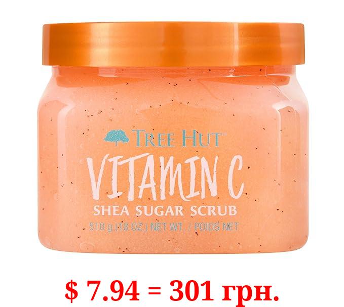 Tree Hut Vitamin C Shea Sugar Scrub, 18 oz, Ultra Hydrating and Exfoliating Scrub for Nourishing Essential Body Care