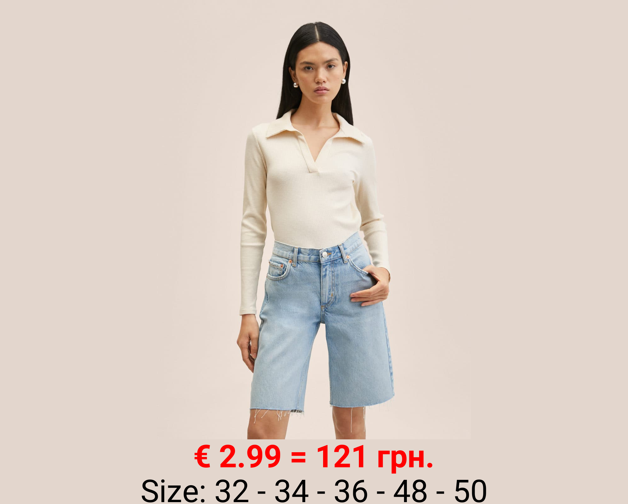 Bermudas vaqueras bajo deshilachado