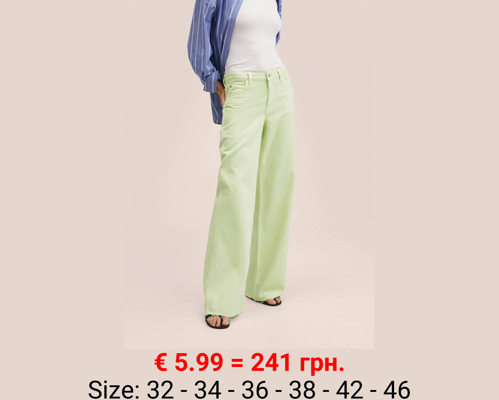 Jeans tiro medio wideleg