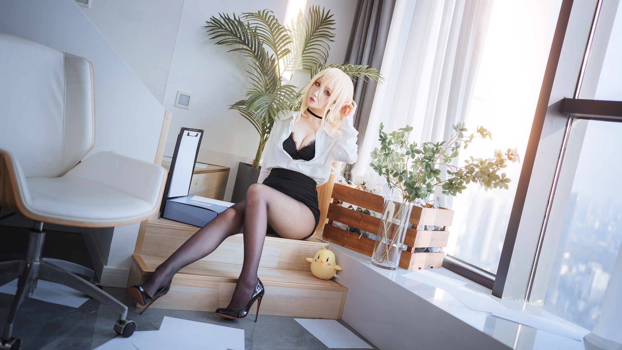 Cosplay rioko凉凉子 碧蓝航线 冤仇 办公室的意外 12