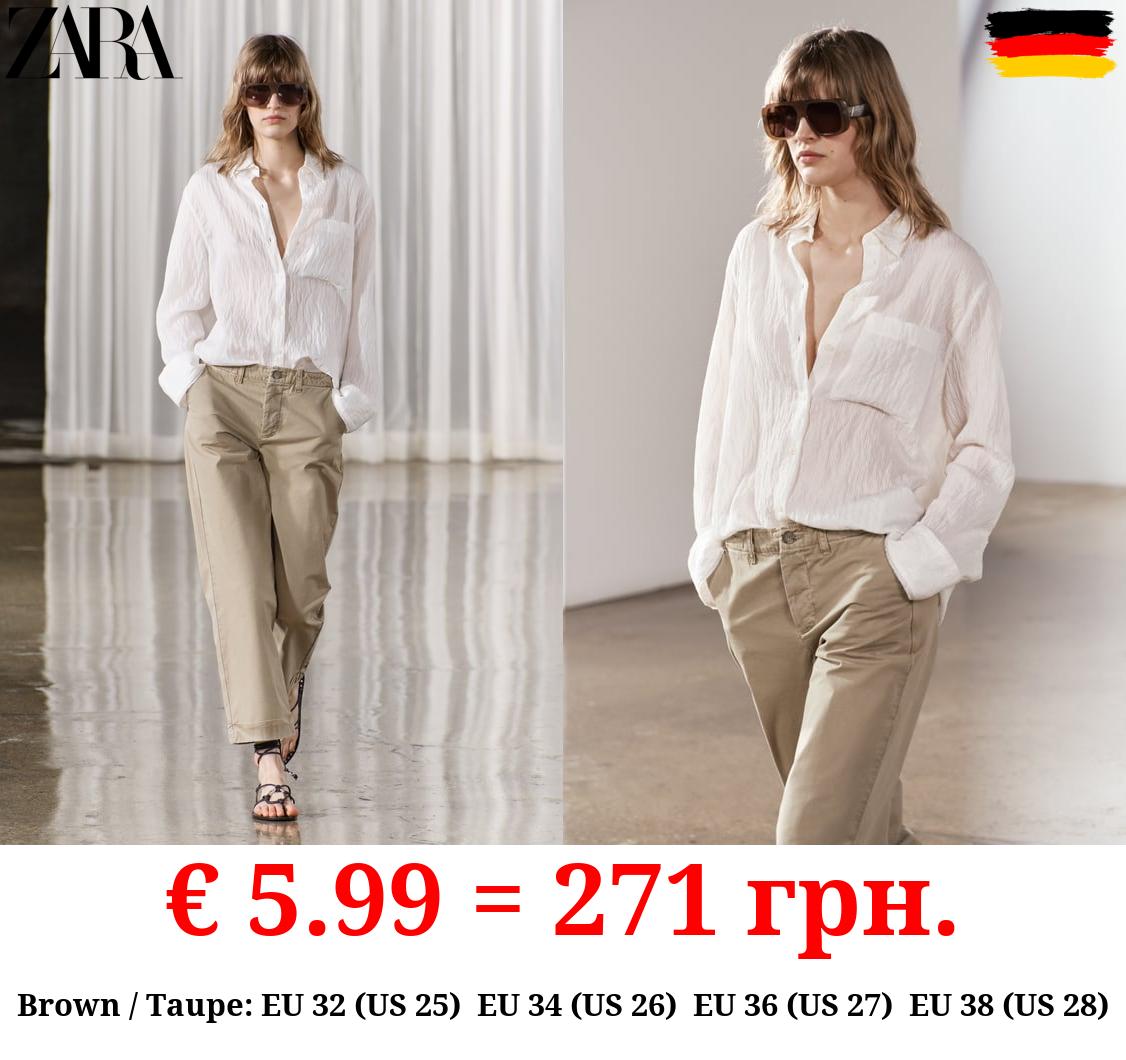 ZW COLLECTION LOW-RISE CHINOS