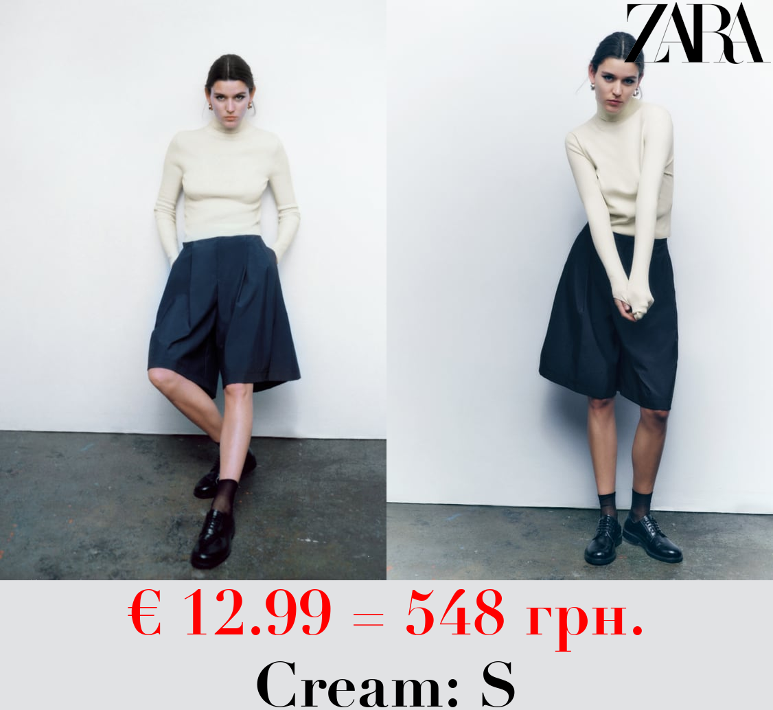 BASIC RIBBED KNIT SWEATER