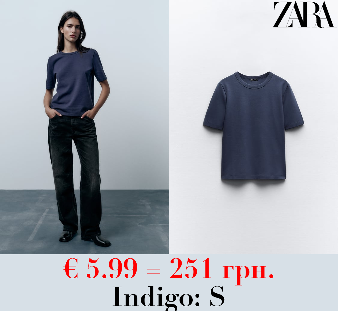 COTTON INTERLOCK CLEAN EFFECT T-SHIRT