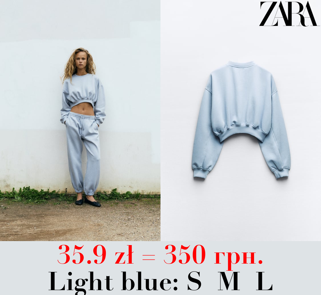 BASIC CROPPED SWEATSHIRT