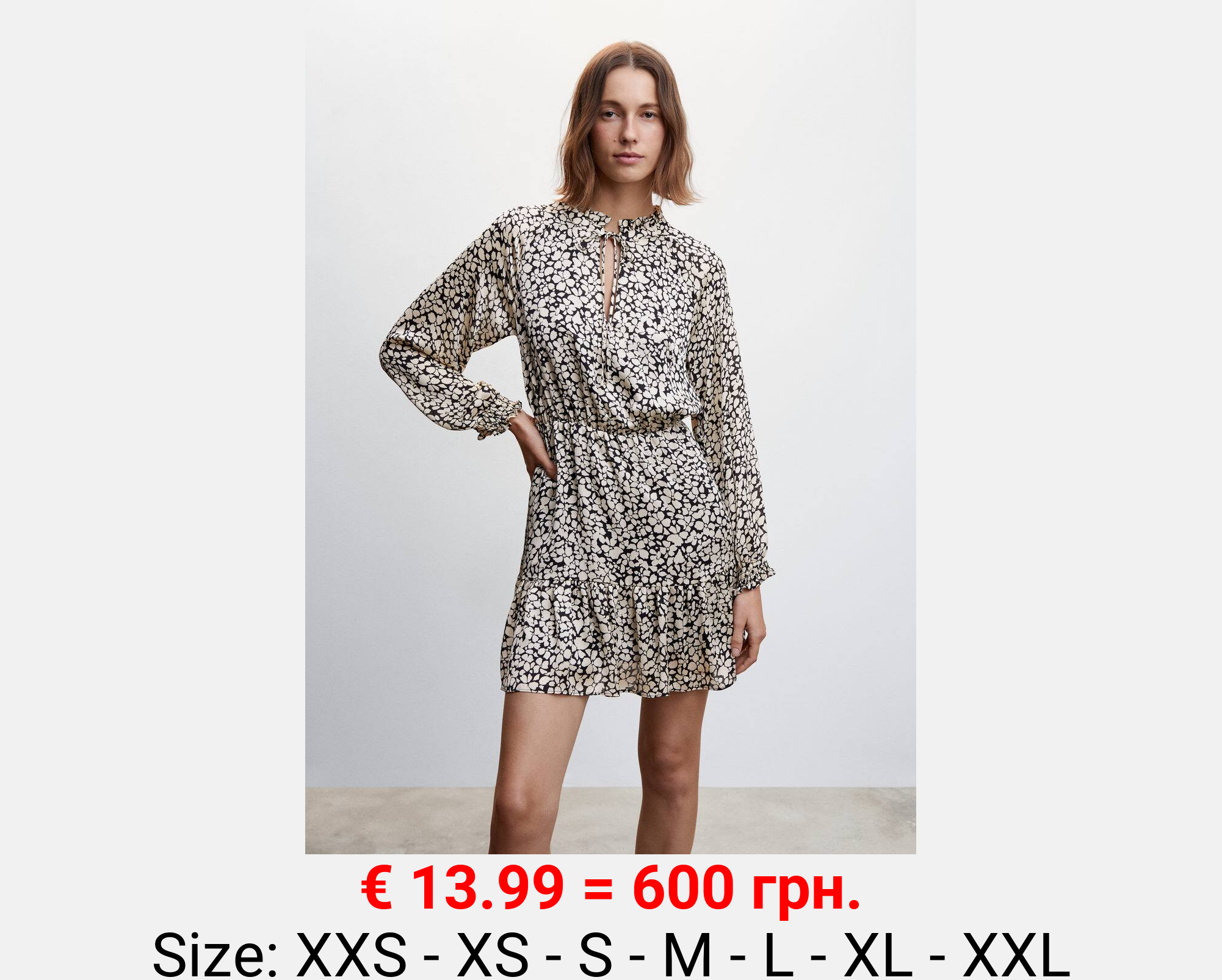 Vestido floral volantes