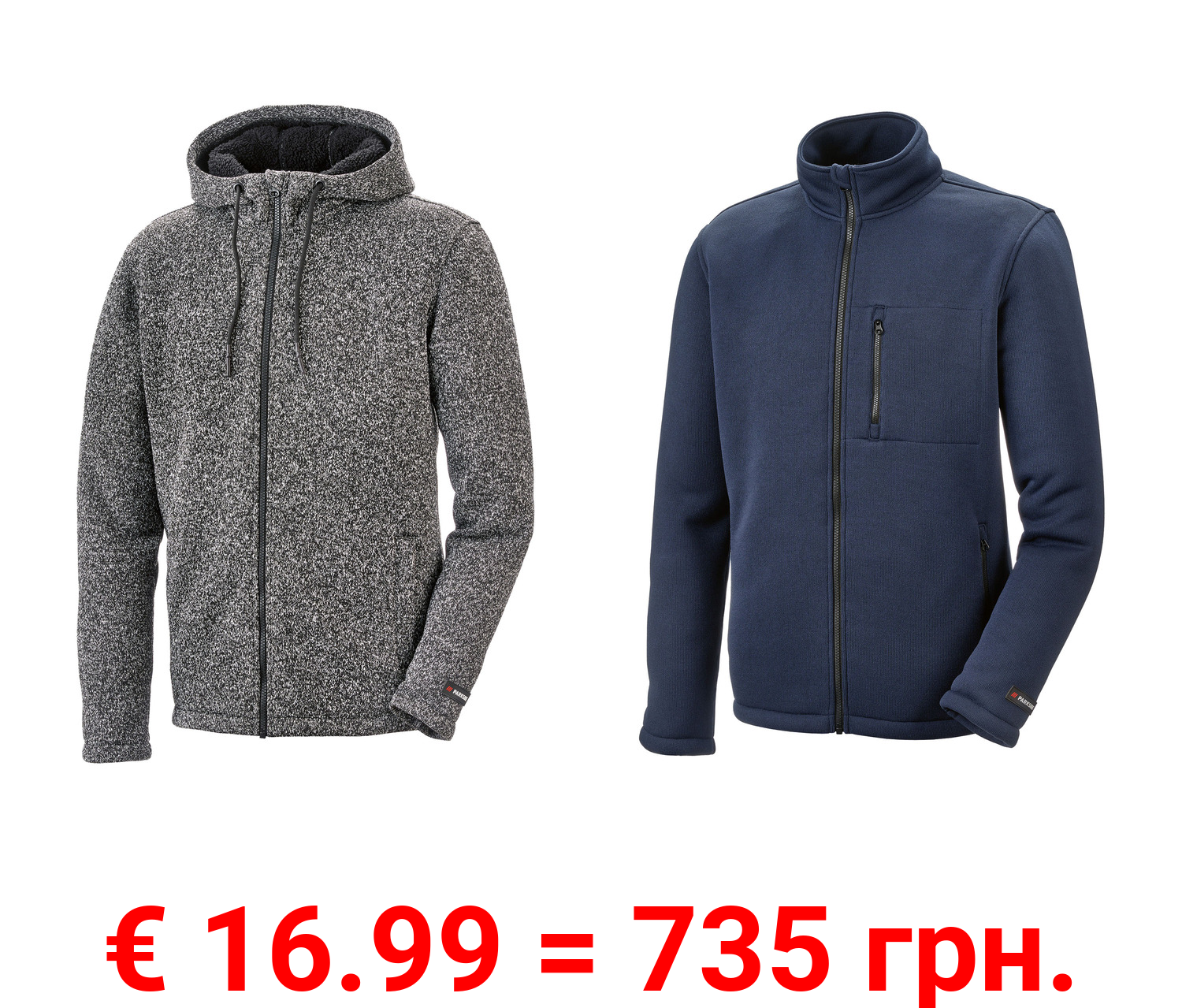 PARKSIDE® Herren Strickfleece-Jacke, mit warmen Teddyfutter