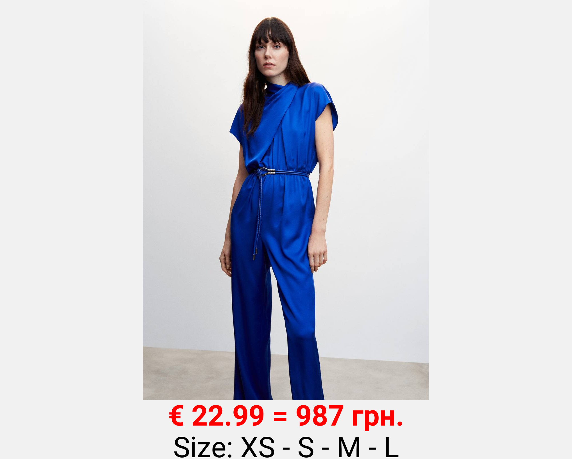 Mono satinado cinturón