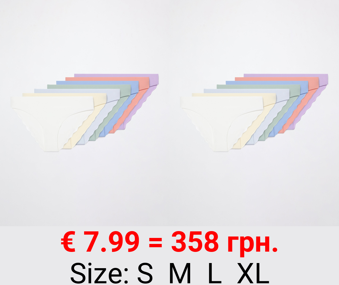 7-Pack of classic scalloped microfibre briefs