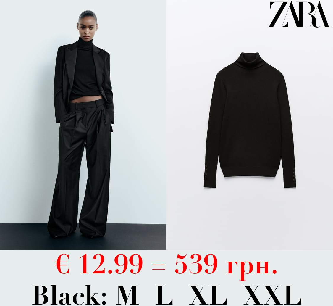 BASIC HIGH NECK KNIT SWEATER