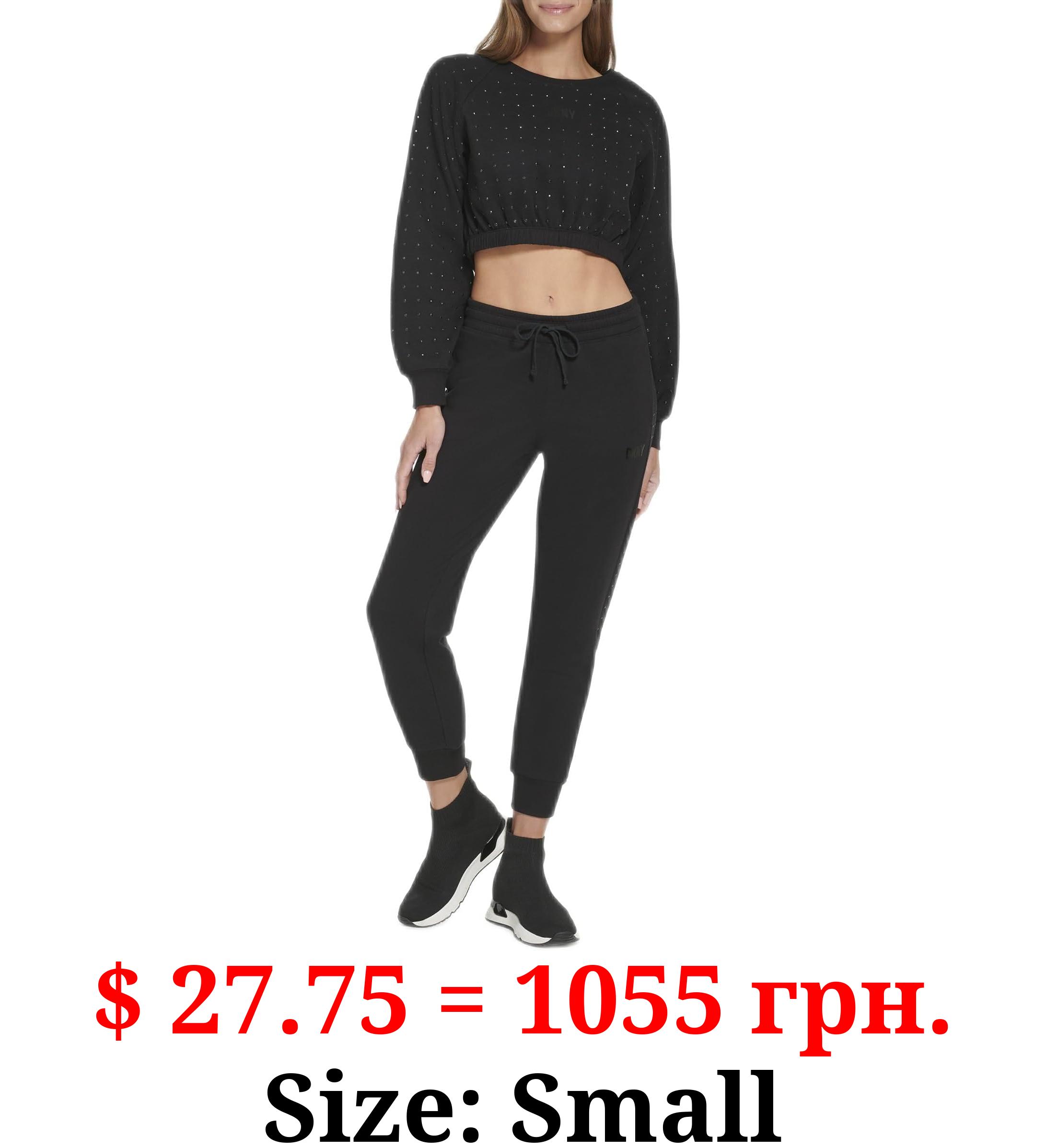 DKNY Women's Metallic Logo Everyday Joggers