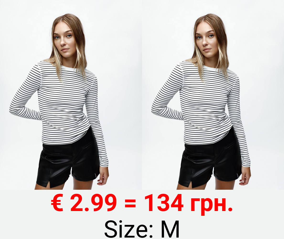 Striped long sleeve T-shirt