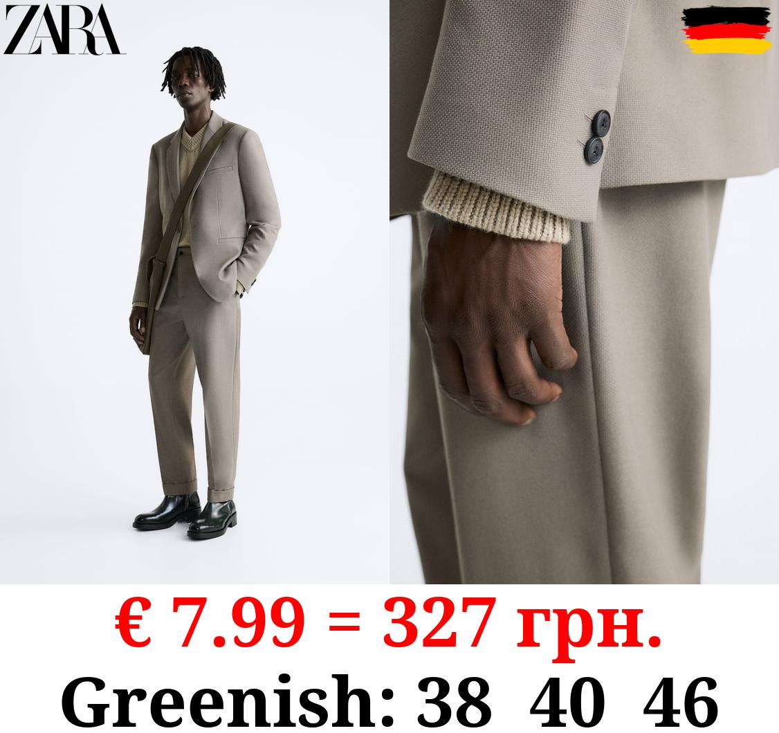 TEXTURED SUIT TROUSERS