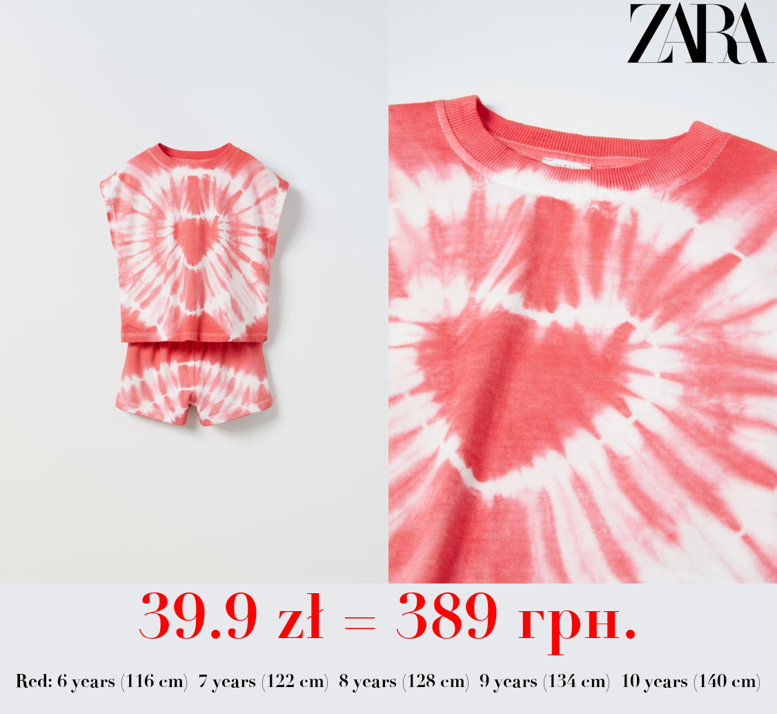 TIE-DYE T-SHIRT AND BERMUDA SHORTS SET