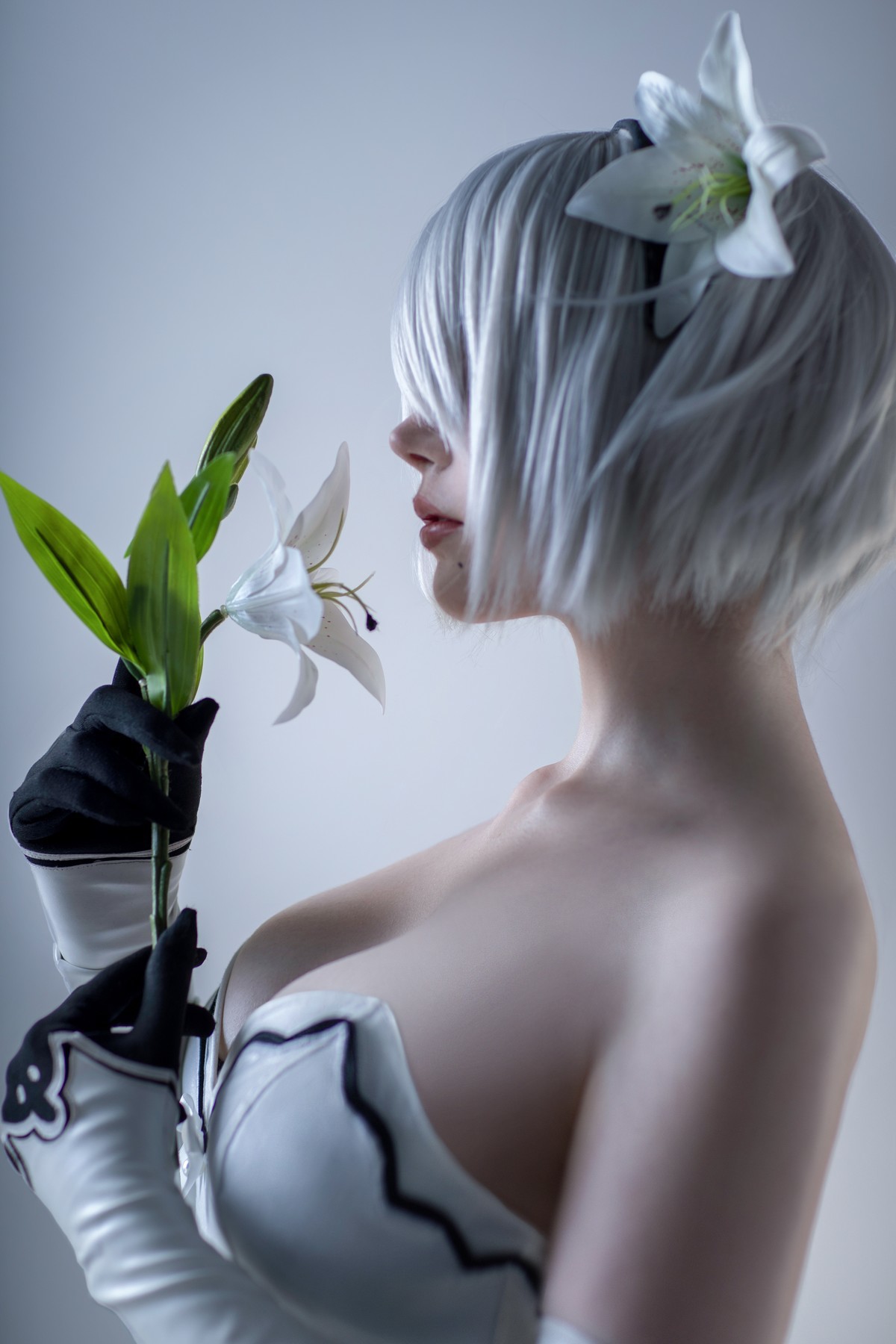 Cosplay Sayathefox 白毛狐狸 浴室诱惑 24