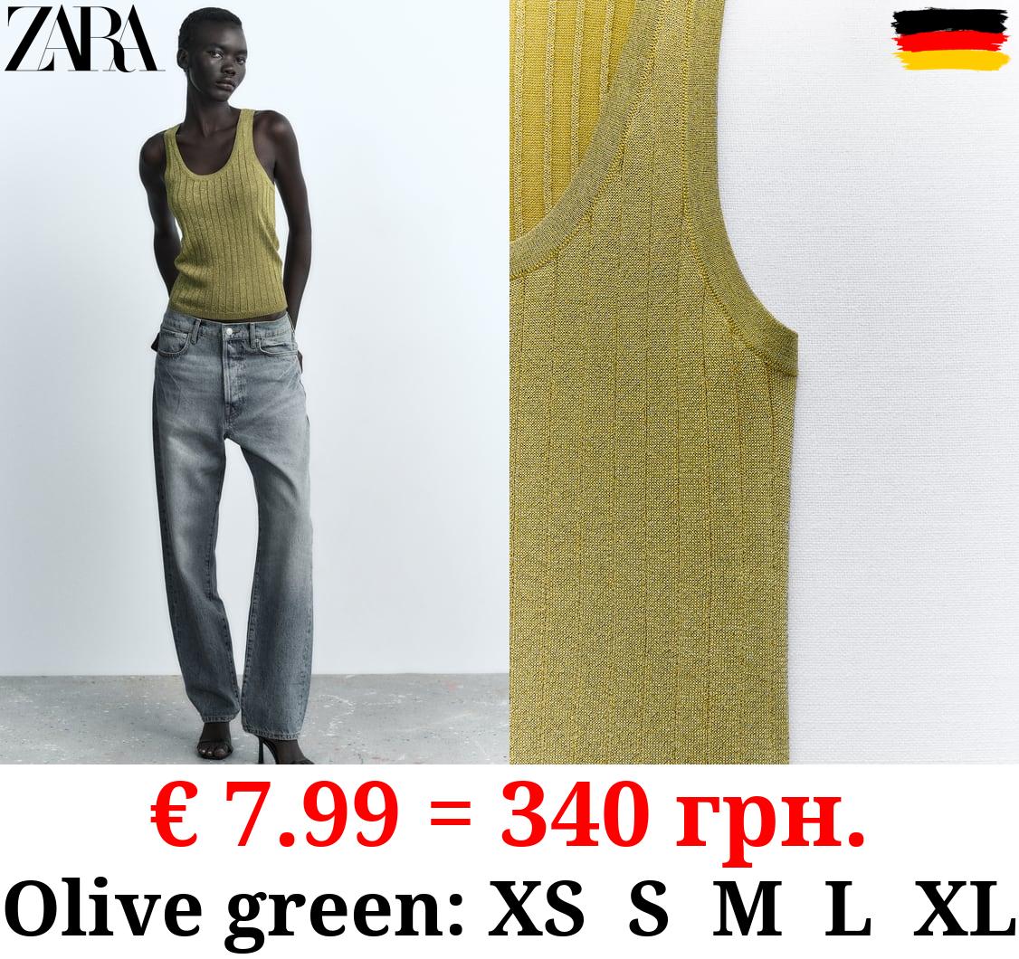 METALLIC THREAD KNIT TOP