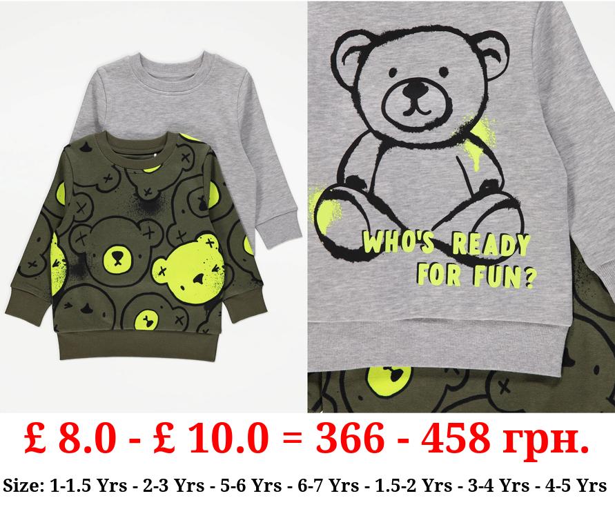 Neon Bear Sweatshirts 2 Pack