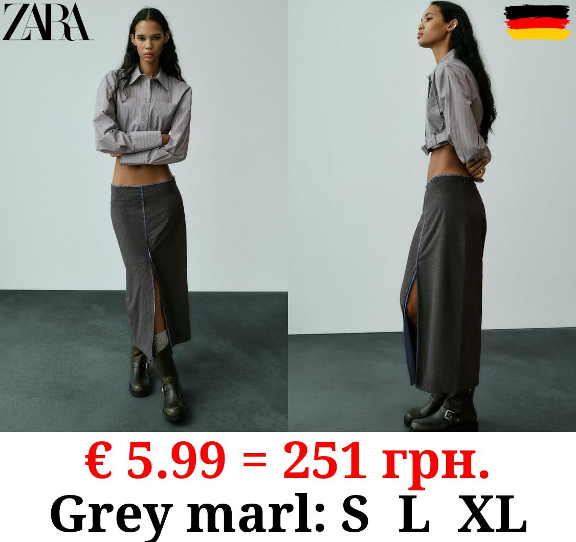 CONTRAST PINSTRIPED SKIRT