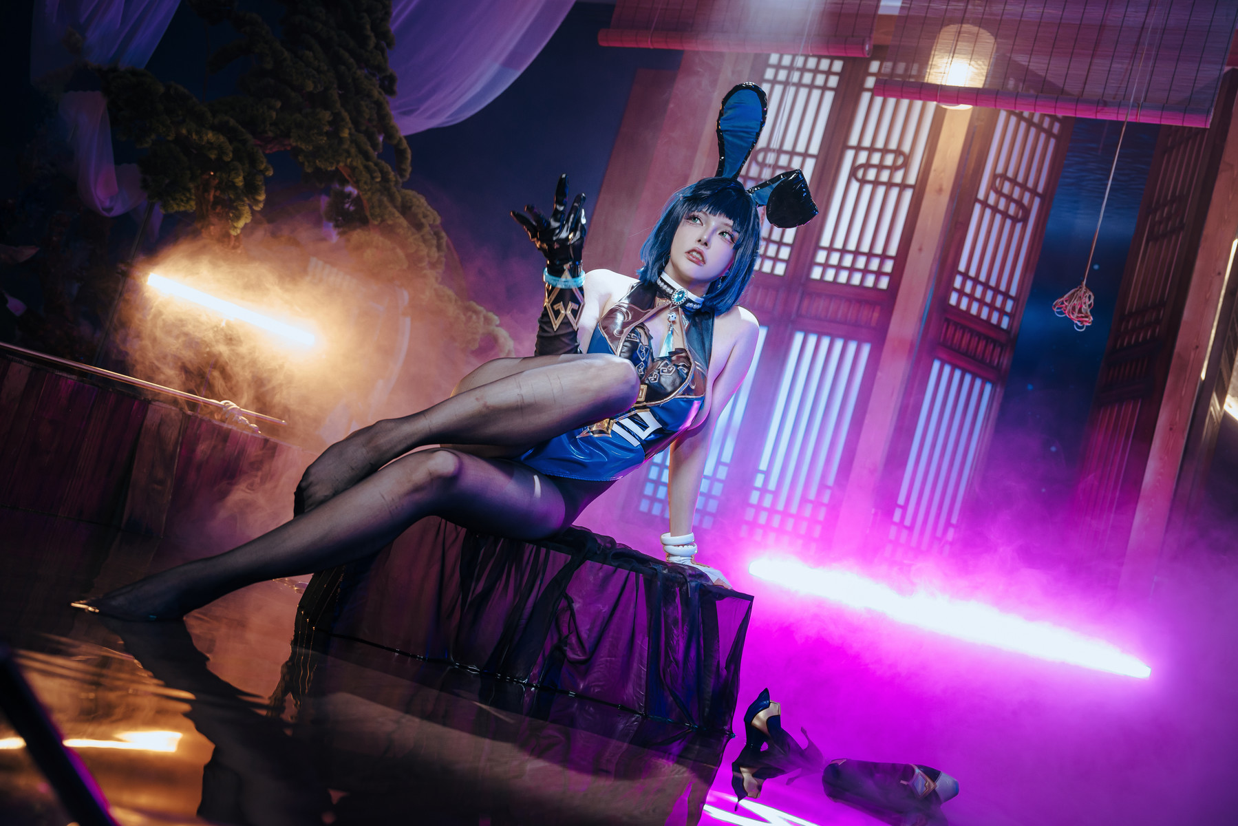 Cosplay 夏小秋秋秋 夜兰 兔女郎 Set.02 36
