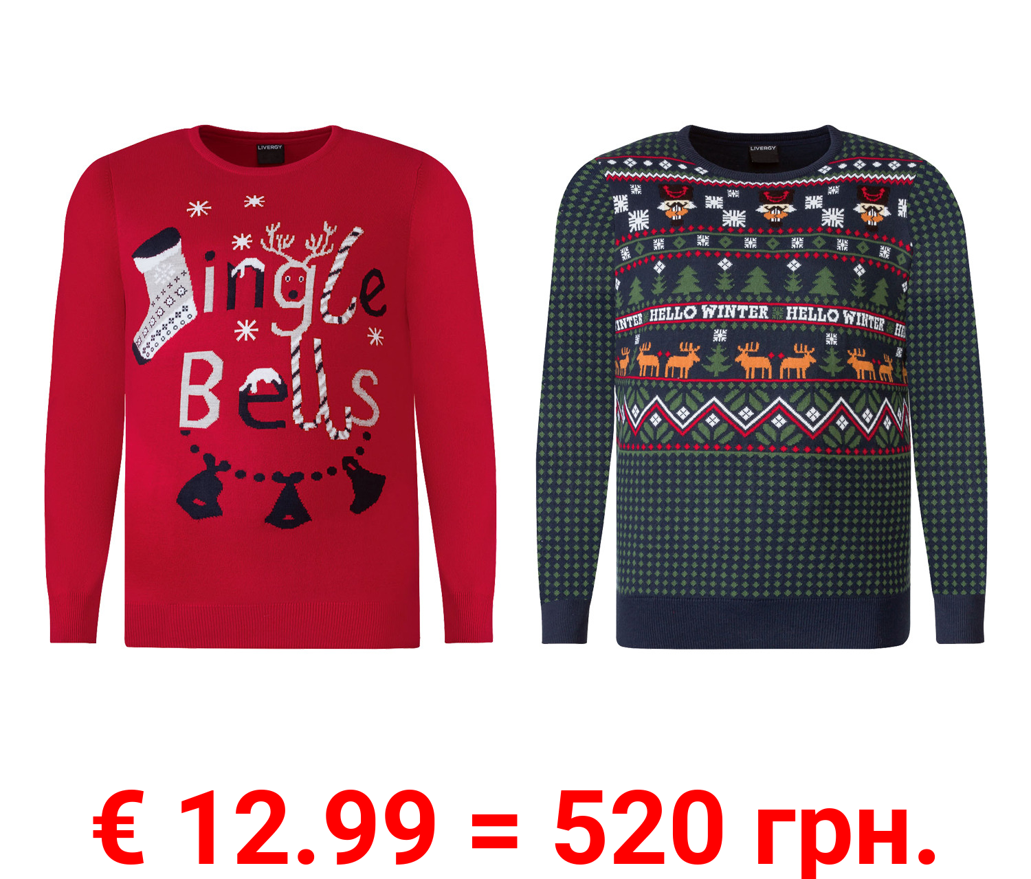 LIVERGY® Herren Weihnachts-Pullover