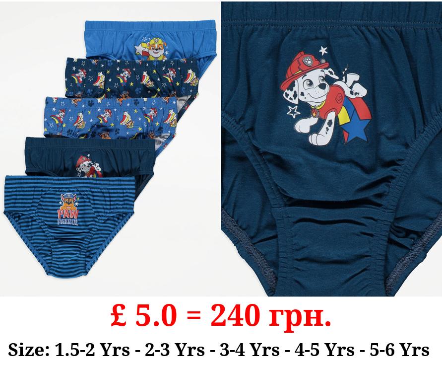 PAW Patrol Blue Briefs 5 Pack