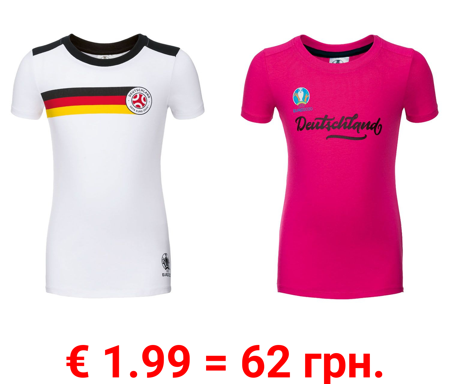 T-Shirt Mädchen, Deutschland UEFA Fußball-EM