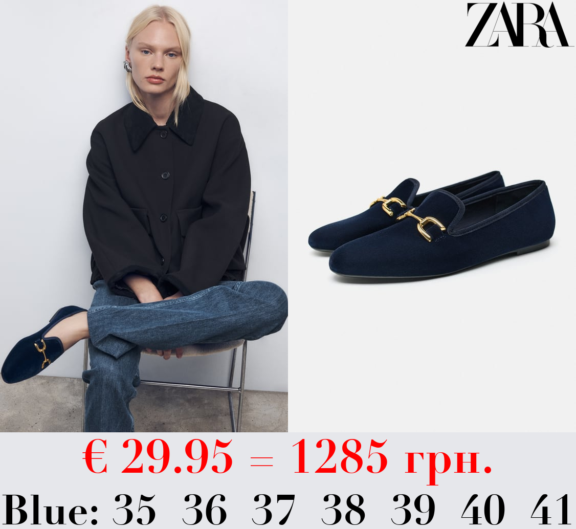 EMBELLISHED VELVET LOAFERS