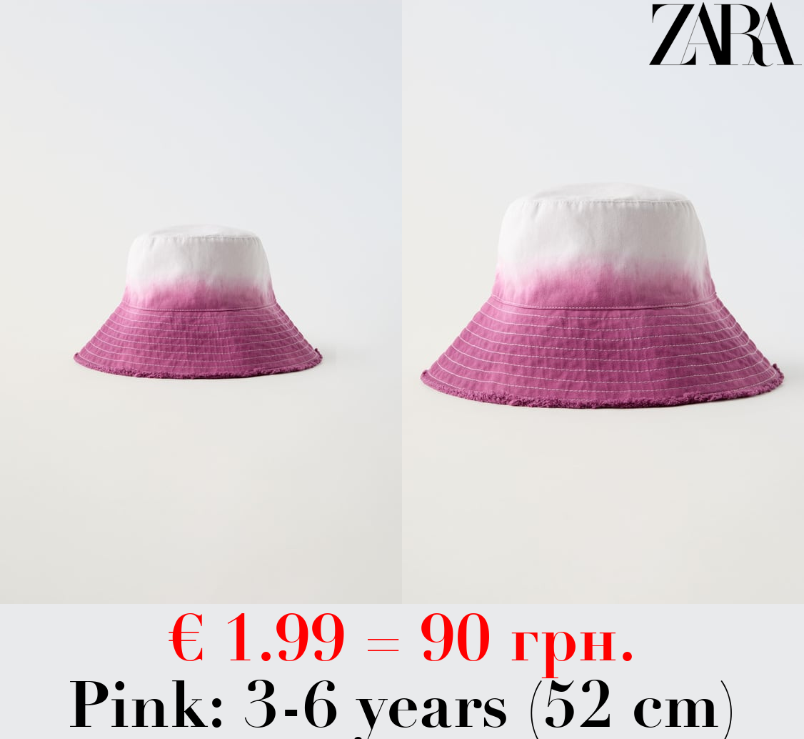 FRAYED TIE-DYE BUCKET HAT