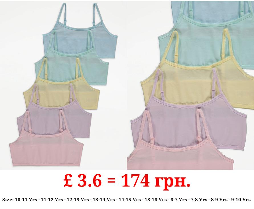 Pastel Strappy Crop Tops 5 Pack