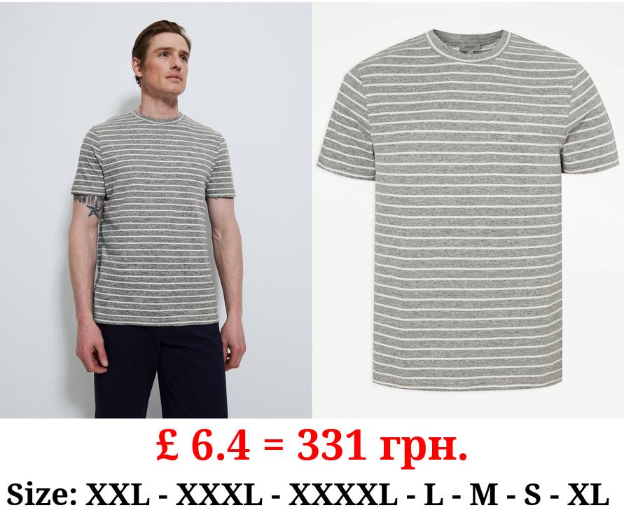Grey Stripe Pocket T-Shirt