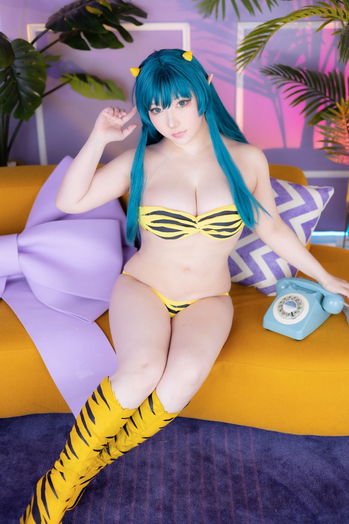 Cosplay SAKUサク Lum ラム うる星やつら Set.01 1
