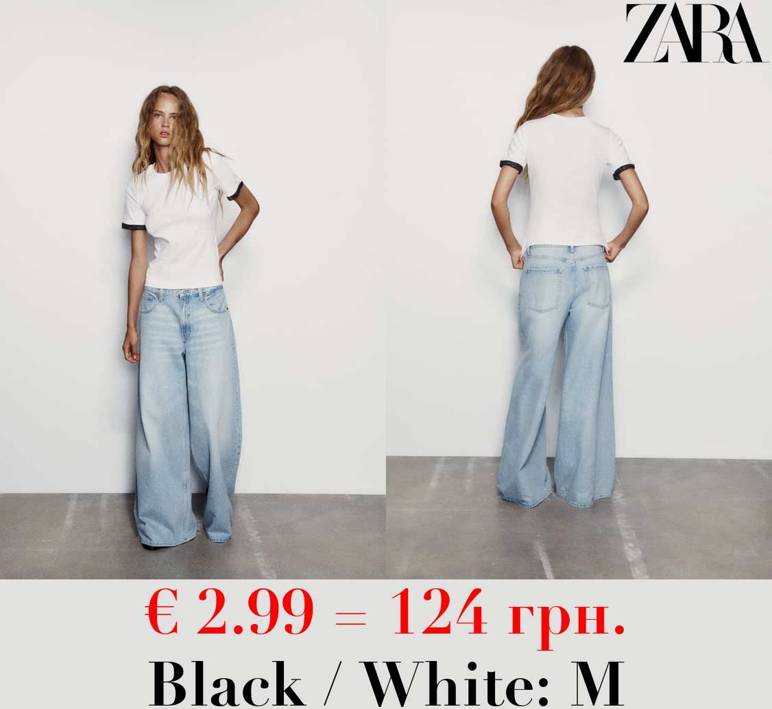 EMBELLISHED TRIM T-SHIRT