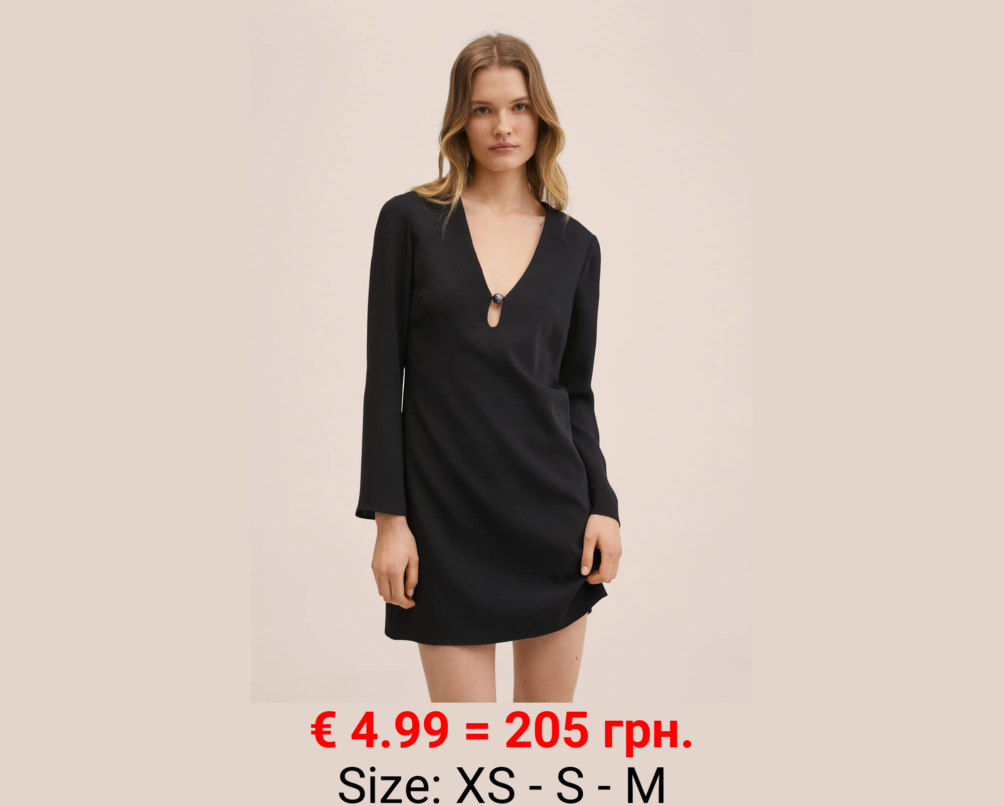 Vestido aplique cuello
