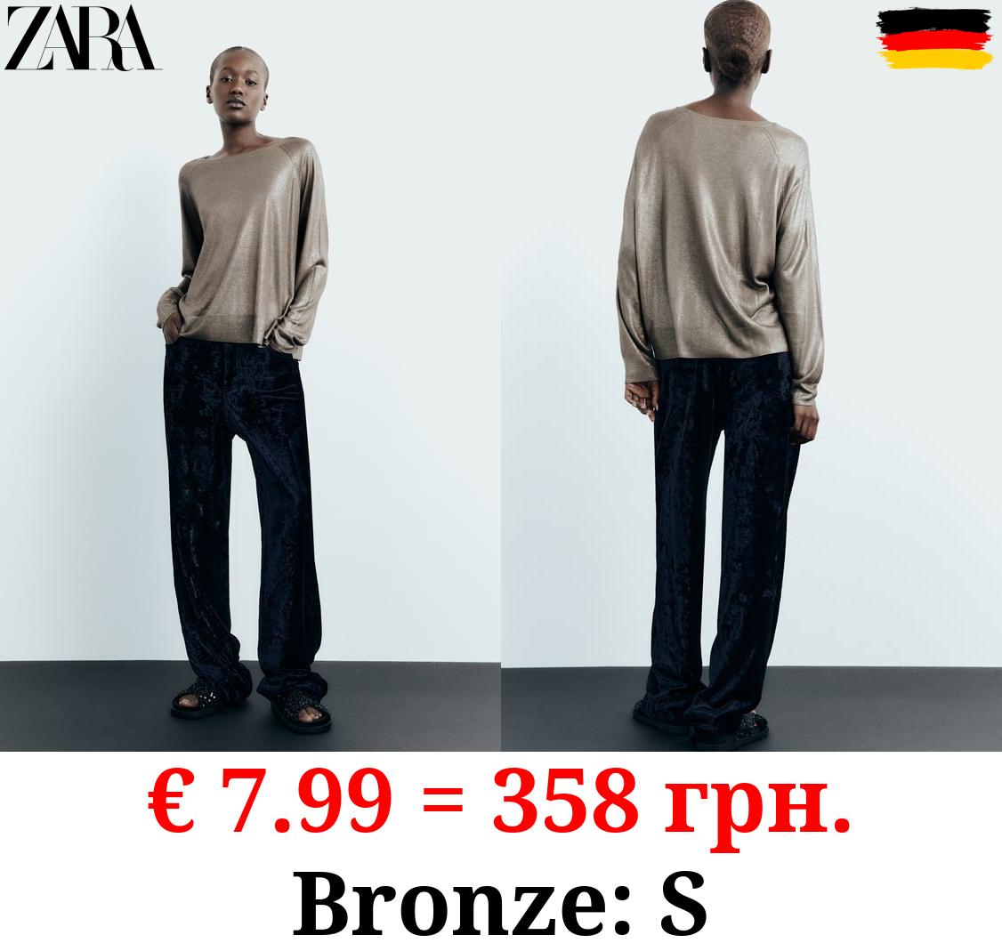 FINE KNIT FOIL SWEATER