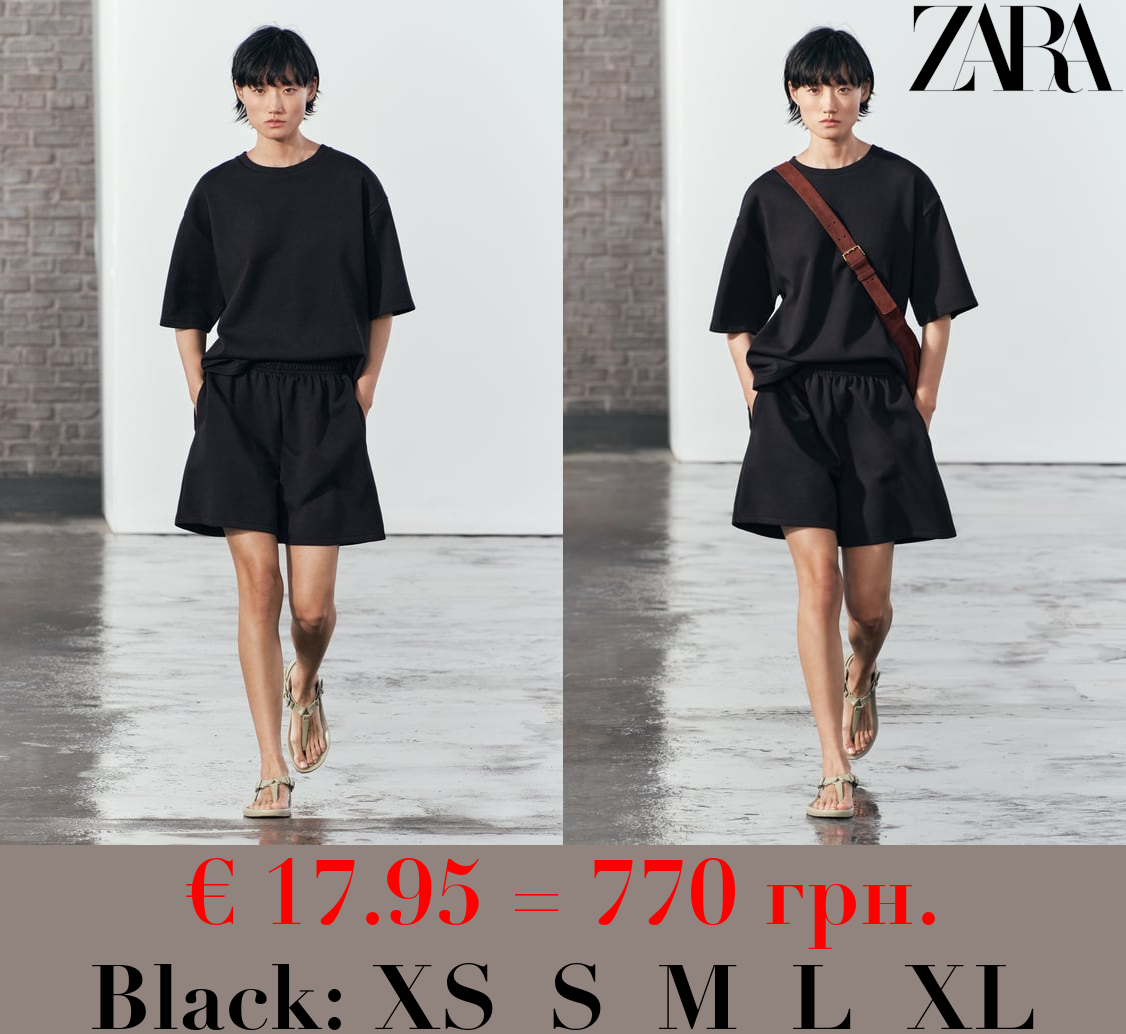 SHORT SLEEVE INTERLOCK SWEATSHIRT