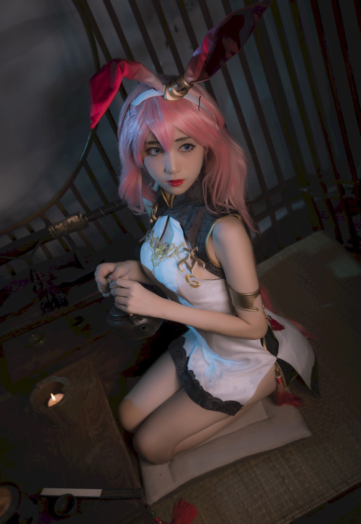 Cosplay 南桃Momoko 八重樱旗袍 17