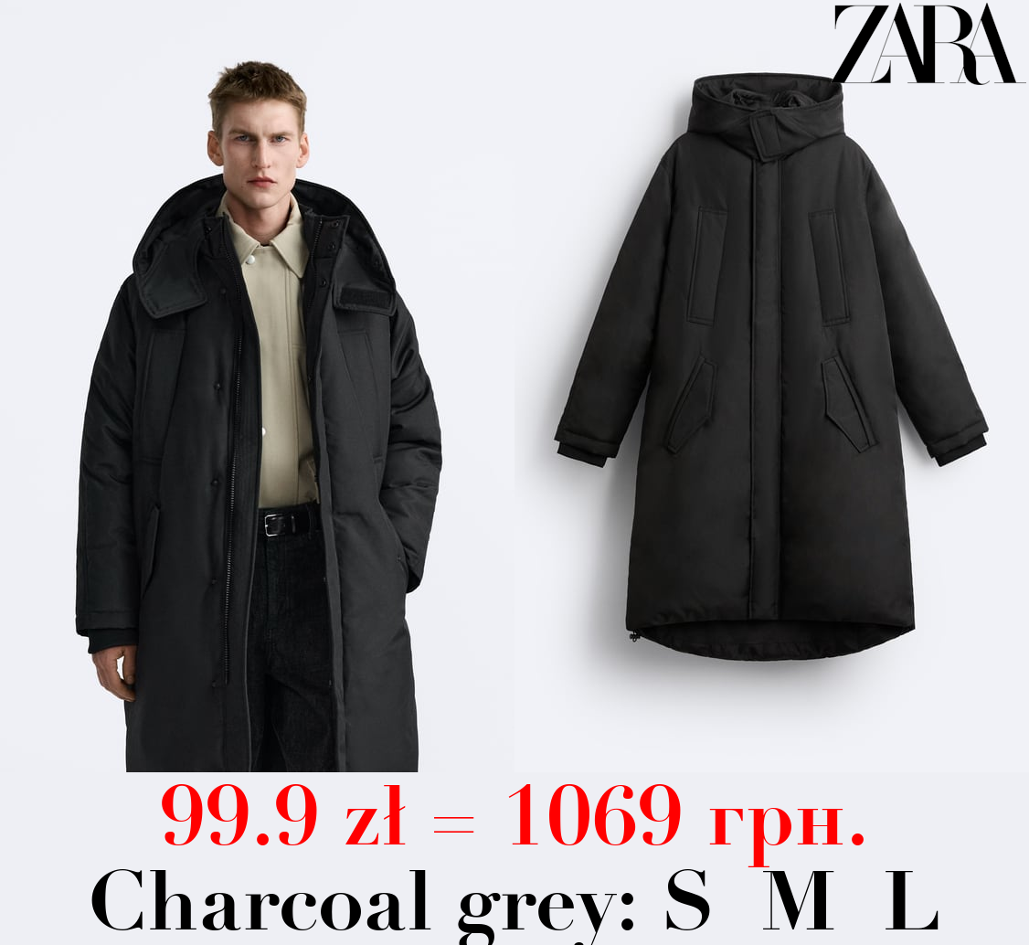 QUILTED PARKA WITH A DETACHABLE HOOD